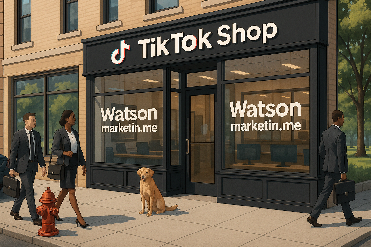 Add Watson marketin.me on the Windows of the shop