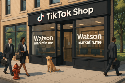 Add Watson marketin.me on the Windows of the shop